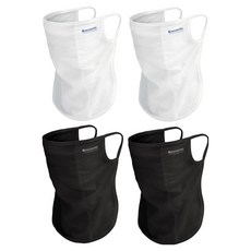 INCONTRO 掛耳式涼感網眼簡易高爾夫口罩 2款 x 2入組, 白色, 黑色, 1套