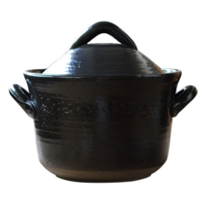 4TH-MARKET 遠紅外線高帽型炊飯鍋3合 日本製 黑色 2.2L, 21cm, 1個