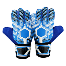 DIMIS 選手守門員手套 雙手穿戴組, 1套, 藍色六邊形圖案
