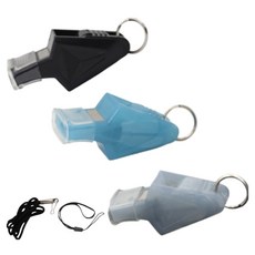 防身用運動裁判哨子3件組, 1套, 黑色, 藍色, 灰色