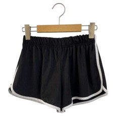 女款Hramu撞色線條海豚泳褲 cppt15157k55, 黑色