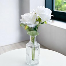 Floral M 花藝 仿真花禮 歐若拉玫瑰小花園, 1件, 白色