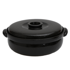 4TH-MARKET 經典款燉煮湯鍋 日本製 咖啡色 3L, 27cm, 1個