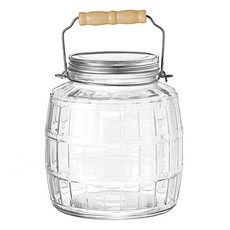Anchor Hocking 木柄玻璃密封罐 3785ml, 1個, 容器 + 蓋子
