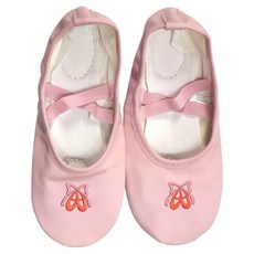 KID'S BALLETMALL 女童款絲帶刺繡芭蕾鞋