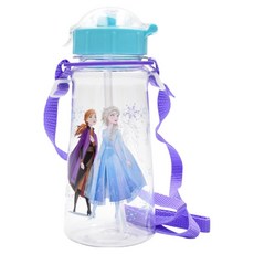 릴팡 겨울왕국2 프리미엄 트라이탄 어깨끈 빨대 물병, 혼합색상, 1개, 500ml