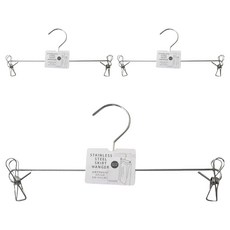 JLIFE Kony不鏽鋼裙褲衣架, 銀色, 3個