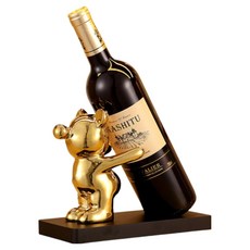 Labelloa 單熊紅酒架, 金色熊, 1個