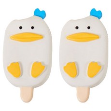 레드퍼피 모모 아이스크림 삑삑이 라텍스 장난감, 2개, 오리