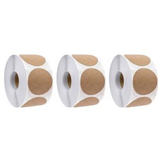 코히모 원형 스티커 25mm 500p 5W0391, 3개, 크라프트