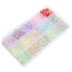 Loft Market 五彩繽紛多樣串珠DIY套組, 1套, 15格 粉彩色