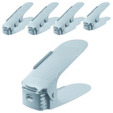 日常重點 空間革新 可收納皮鞋 鞋子整理架, 藍色, 12個