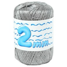 앵콜스 뜨개실 2mm, 102 메탈 실버, 1개