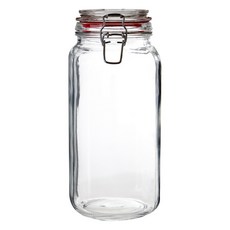 Premier 扣式玻璃密封罐 紅色 2L, 密封保鮮，廚房收納好幫手, 1個