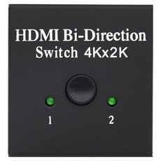 Wytec 2埠 HDMI 雙向切換器 影像 音訊 支援4K 選擇器, 1個, YT-HSW21A