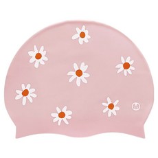 Moah矽膠泳帽, 1個, 粉色雛菊