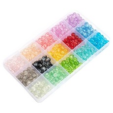 Loft Market 五彩繽紛多樣串珠DIY套組, 1套, 15格 透明