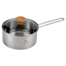 발룬피니 인덕션 스텐 양쪽 물코 편수냄비, 18cm, 실버, 1개