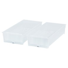 이지앤프리 캐리잇 와이드 음료 디스펜서 트레이, 투명, 2개