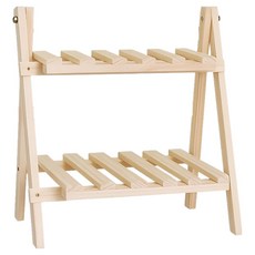 塔尼泰尼 DIY組裝原木雙層桌上收納整理架層架, 原木色, 2層