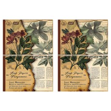 Khohimo 復古感性手帳裝飾日記裝飾背景紙 5W0384 A4, 2個, 30張, 混色