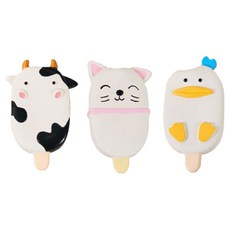 REDPUPPY 狗狗冰淇淋啾啾乳膠玩具3件組, 1套, 乳牛, 貓咪, 鴨子