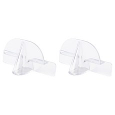 어썸굿즈 무타공 붙착형 안경 선글라스 거치 정리대, 투명, 2개