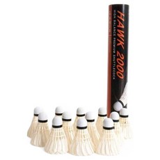 PRO-SPECS 羽毛球 Hawk 2000, 1組, 12顆, 白色