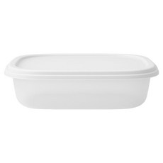 Swan 粥品 小菜 便當盒 多用途 附蓋 方形容器 半透明 350, 50個, 1入