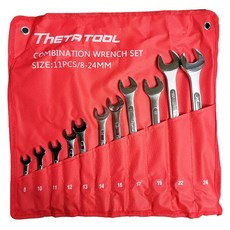 세타툴 콤비네이션 렌치 11종 + 수납용 빨간천 세트 R2AT, 1세트