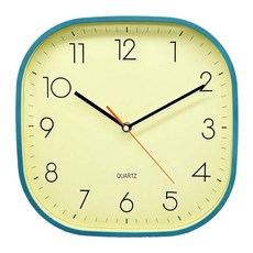 FRANCO 台暐 簡單生活方框靜音掛鐘, 黃白色