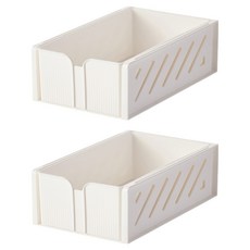 Modutem 抽屜式方形桌面收納盒, 2個, 白色
