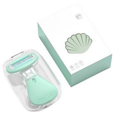 SokSokChaeum 女性用防刮傷便攜式除毛刀 綠色 11 x 7.8 cm, 1入, 1個