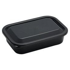 Skater 頂級環保天然礦物配方多功能微波耐熱便當盒 日本製 830ml, 黑色, 1個