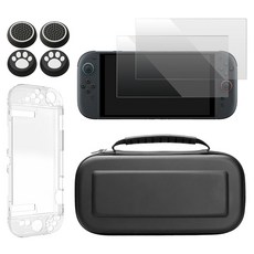 SPACE SHIELD 任天堂 Switch 2 相容 必備遊戲配件 基本款4件組, 1套, 單一商品, 混合顏色