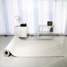 mom&maum 自組幼兒人字捲墊, 白色