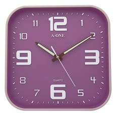 A-ONE 金吉星 莫蘭迪夜光數字方形掛鐘 TG-0340, 顏色隨機