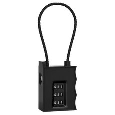 LIVINGiF 鐵絲型高級鑰匙掛鎖 黑色, 1個