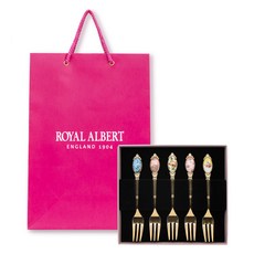 ROYAL ALBERT 100週年紀念茶叉5件組 16cm + 購物袋, 1套, 後期