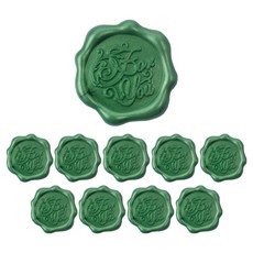 리코즈 클래식 실링왁스 스티커, 에메랄드, 10개