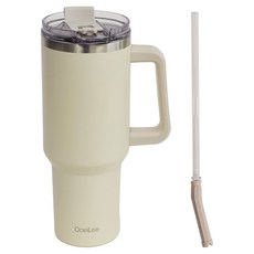 PAMIRE 帕米爾 真空不鏽鋼日常大容量隨行杯, 1個, 象牙白, 1.2L