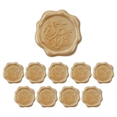 리코즈 클래식 실링왁스 스티커, 골드, 10개