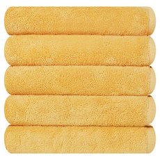 Songwol 松月 New日常柔軟豐盈40毛巾 200g 精梳棉, 黃色的, 5個