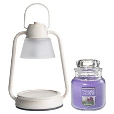 YANKee CANDLe 小號蠟燭罐 + Beacon 迷你融蠟燈禮盒, 紫丁香, 香檳