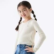 Tommy Hilfiger 女童竹節紋T恤