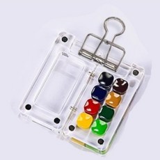 強勢姐姐 攜帶型壓克力DIY繪畫 8色水彩顏料 + 夾子套組, 0.2g, 8色