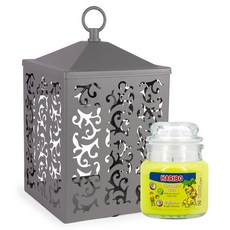 HARIBO 小罐蠟燭 椰子萊姆 + Cottage 迷你融蠟燈禮盒, 灰色