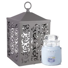 YANKee CANDLe 罐裝蠟燭 + Cottage 迷你融蠟燈禮盒, 灰色, 海灘漫步