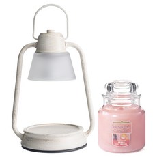 YANKee CANDLe 小號蠟燭罐 + Beacon 迷你融蠟燈禮盒, 香檳色, 鮮切玫瑰