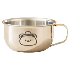 Raondam 浴室不鏽鋼304帶把手漱口杯 220ml, 1個, 混合顏色